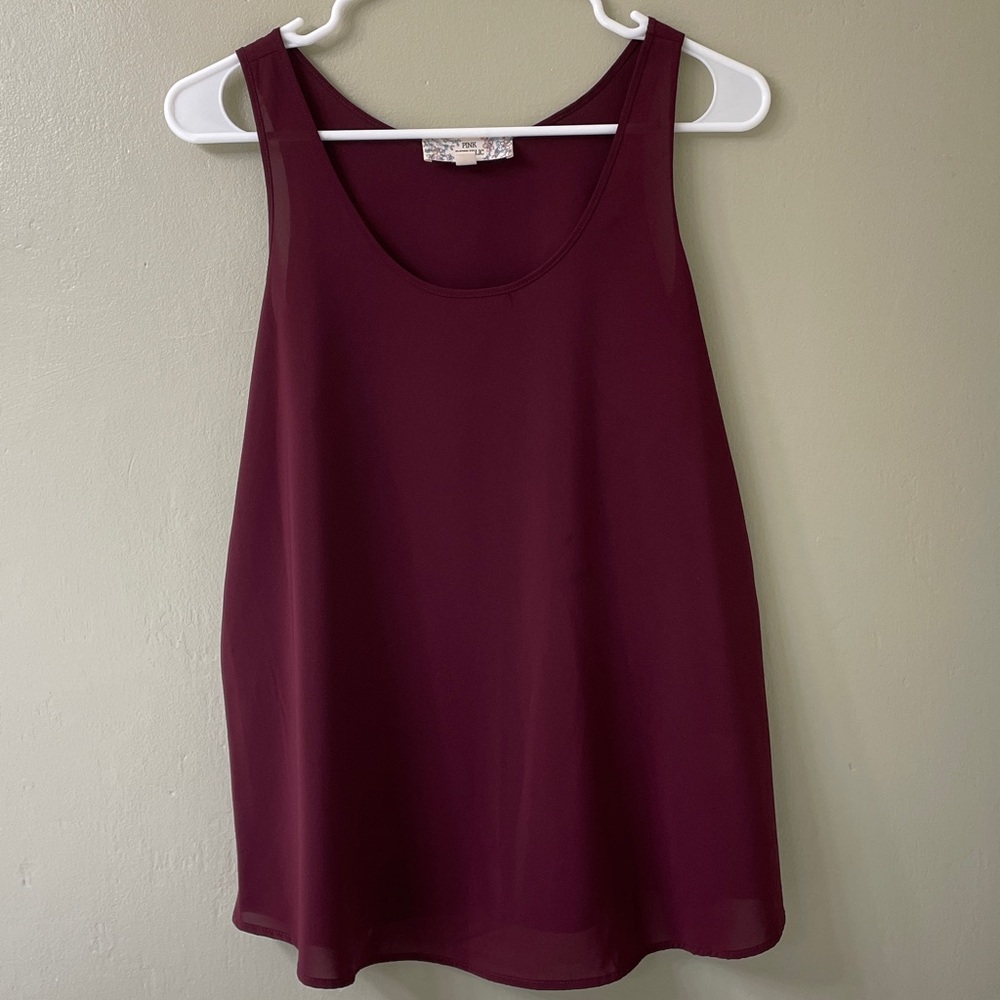 Pink Republic Burgundy Sleeveless Blouse